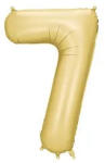 Partydeco Számos lufi 34" 86cm óriás matt Arany szám, számjegy 7-es (LUFI312861)