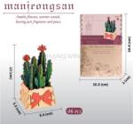 Orui Toys Puzzle 3D din Lemn 46 Piese - Cactusi in Ghiveci (1206)