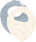 Little Dutch Baveta bandana dublata din bumbac organic - set 2 bucati - Forest Treasures / Denim Blue - Little Dutch Bavata