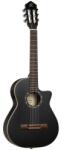 Ortega Guitars RCE125SBK-3/4 Family Series 3/4 Nylon 6-string electric chitară clasică - Satin Black + Gig Bag (RCE125SBK-3/4)