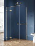 NEW TRENDY Avexa GOLD BRUSHED szögletes zuhanykabin törölközőtartóval Méret: EXK-3028 110x70x200 1 B
