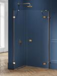 NEW TRENDY Avexa GOLD BRUSHED ötszögletű, aszimmetrikus kabin Méret: EXK-3860 100x80x200