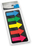 Info Notes Jelölőcímke 25x45mm, 5x25lap, műanyag nyíl Info Notes kék zöld sárga narancssárga rózsaszín (36765) - irodaszerpiac