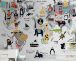 AS Creation The Wall 38297-1 színes állatos ifjúsági digitális panel (38297-1)