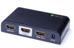 Techly Elosztó, Techly HDMI splitter, 1 in 2 out, 30 méter, 4K Ultra HD, HDMI 2.0 (IDATA_HDMI2-4K2)