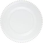 LE COQ PORCELAINE LE COQ Helios lapos tányér, ø: 215 mm, fehér, gyöngyszegélyes