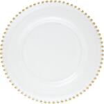LE COQ PORCELAINE LE COQ Helios Lapos tányér, ø: 340 mm, arany, gyöngyszegélyes (221129260)