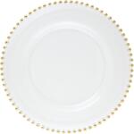 LE COQ PORCELAINE LE COQ Helios Lapos tányér, ø: 215 mm, arany, gyöngyszegélyes (221129669)