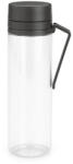 Brabantia Бутилка Brabantia Make&Take 1006278, 500 мл, С цедка, Защита от разливане, Широк отвор, Тъмносив/прозрачен (1006278)