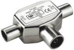 PremiumCord TV-antenna kombinátor-csatlakozó IEC 75 Ohm 1xF-2xM (ktcf-mm)