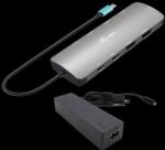 i-tec USB-C Metal Nano 2x HDMI dokkolóállomás, PD 100W töltő 100W (csomag) (C31NANOHDM2D100)