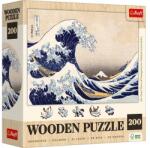 Trefl 200 db-os Wooden Contour Fa Puzzle - Hokusai - The Great Wave off Kanagawa (20250) (20250)