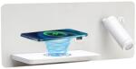 Immax 08286L-LED Aplica LED cu poli, USB și încărcare wireless, 3W/230V + LED 3W (IM1409)