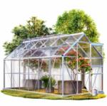 Gardebruk® Kerti üvegház 380x190x195 cm + alap (990206)