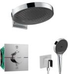 Hansgrohe - Set de duș cu termostat încastrat, cu corp, diametru 36 cm, 3 jeturi, crom SANI21HHH011 (SANI21HHH011)