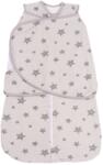 Kidizi Sac de dormit bebelusi cu sistem de infasare din bumbac flausat Kidizi Galaxy Grey, 0-6 luni, 1 tog (5949551914211)