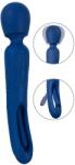 Sweet Smile 2in1 Wand with Flicking Tongue Blue Vibrator