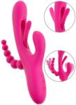 Sweet Smile Triple Vibe with Flicking Tongue Pink Vibrator