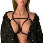 Guilty Toys Top Harness Mimi Elastic si Reglabil, Aspect Lucios, Negru, XS-L, Guilty Toys