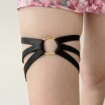 Guilty Toys Banda Elastica pentru Coapsa, Aspect Lucios, Negru, XS-L, Guilty Toys