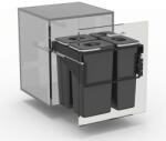 EKOTECH - Beépíthető hulladékgyűjtő FRONT 60 - 1x7 liter+3x26 liter (950141606)
