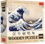 Trefl 20250 - Hokusai - The Great Wave off Kanagawa - 200 db-os Wooden Contour Fa Puzzle (20250)