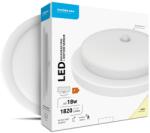 Modee LED Hajólámpa Kerek 18W 4000K (D195x45mm) IP65+PIR (1820 lumen) fehér (ML-BH4000K18WRS-W)