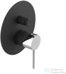 SAPHO ULTRAMIX falbasüllyesztett csaptelep, 2-irányú, matt fekete/króm UT042BC (UT042BC)