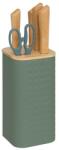 5five Simple Smart Set cutite Sensia Green, 6 piese, suport metalic, 11.5 x 11.5 x H 36.3 cm