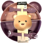  Gondol étkezési szett 7 db - lila/rózsaszín maci - babyshopkaposvar