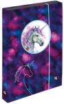 KARTON P+P Mapă cu elastic pentru fete, A/4, OXY GO cer de unicorn