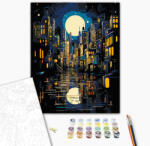 Alkotásutca Éjjeli fények - Számfestő készlet kereten 40x50