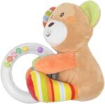 Lorelli Toys Jucarie de plus, 11 cm, cu inel si bilute zornaitoare, 0 luni+, ursulet (10191370001)