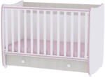 Lorelli Pat balansoar, dream, 60x120 cm, transformabil, white & pink crossline