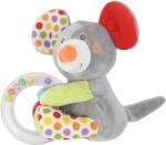 Lorelli Toys Jucarie de plus, 11 cm, cu inel si bilute zornaitoare, 0 luni+, soricel (10191370003)