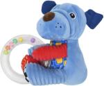 Lorelli Toys Jucarie de plus, 11 cm, cu inel si bilute zornaitoare, 0 luni+, catelus (10191370004)