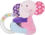 Lorelli Toys Jucarie de plus, 11 cm, cu inel si bilute zornaitoare, 0 luni+, elefant (10191370005)