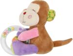 Lorelli Toys Jucarie de plus, 11 cm, cu inel si bilute zornaitoare, 0 luni+, maimutica (10191370002)