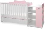 Lorelli Patut modular multifunctional, 5 confirgurari diferite, 190 x 72 cm, multi, white orchid pink