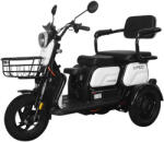 Voltarom Tricicleta electrica Voltarom APM2 putere 1000 W 20 AH 60V viteza 25 km/h autonomie 36 km fara permis culoare alb (TET-0028-Alb) - agropro
