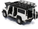 TAYUMO Macheta auto Land Rover Defender 110 cu led-uri si sunete - Fuji White1/43 (31036)
