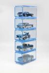 DIECAST Vitrina Set de 5 cutii pentru depozitare masinute sau machete la scala 1/64 Blue1/43 (30365)