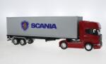 Welly Macheta Tir Scania R 730 cu container (wagon-trailer) Red lungime - 50 cm1/43 (32812)