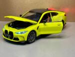 Che Zhi Bmw seria 4 Coupe M4 Competition (G82) Sao Paulo Yellow 2021 cu led-uri si sunete1/43 (32257)