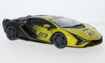Bburago Lamborghini Sian FKP 37, yellow/black, No. 63, 2020 scala 1/181/43 (27116)
