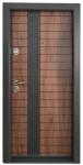 NOVO DOORS Usa metalica de apartament cu izolatie si vizor Novo Doors First Class NDS20, Deschidere Stanga Dreapta, Dimensiune 200X88 cm, Tabla 1.2 mm, Kit complet, Wenge cu insertie Gri antracit (NDS20)