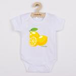 NEW BABY Body pentru copii cu imprimeu New Baby Lemon - mânecă scurtă, mărime 74 (6-9lr)