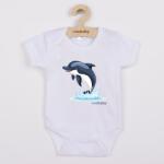 NEW BABY Body pentru copii cu imprimeu New Baby Dolphin - mânecă scurtă, mărime 62 (3-6l)