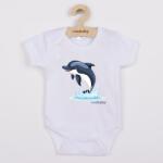 NEW BABY Body pentru copii cu imprimeu New Baby Dolphin - mânecă scurtă, mărime 80 (9-12l)