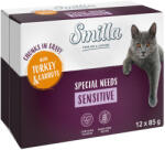Smilla 24x85g Smilla Adult Sensitive falatok zöldséggel szószban nedves macskatáp